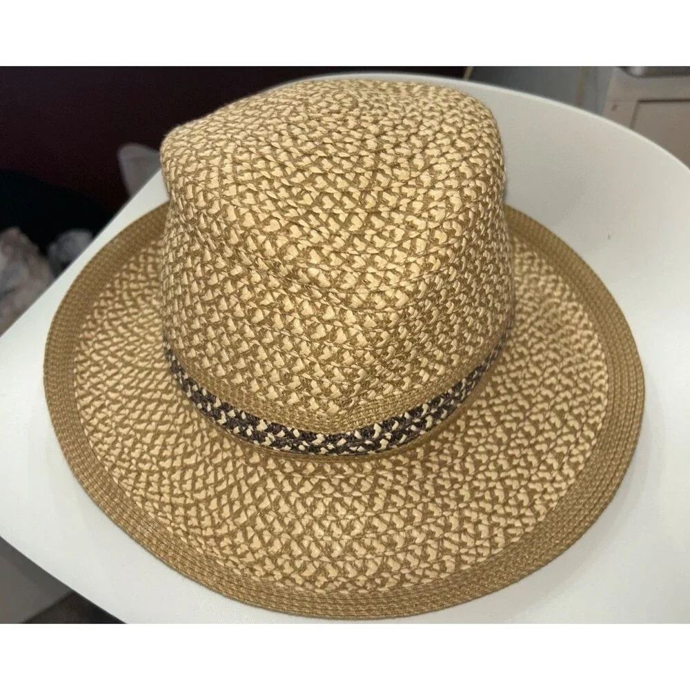 Eric Javits Women’s Squishee Fedora Hat Straw Packable UPF 50+ - Picture 6 of 9